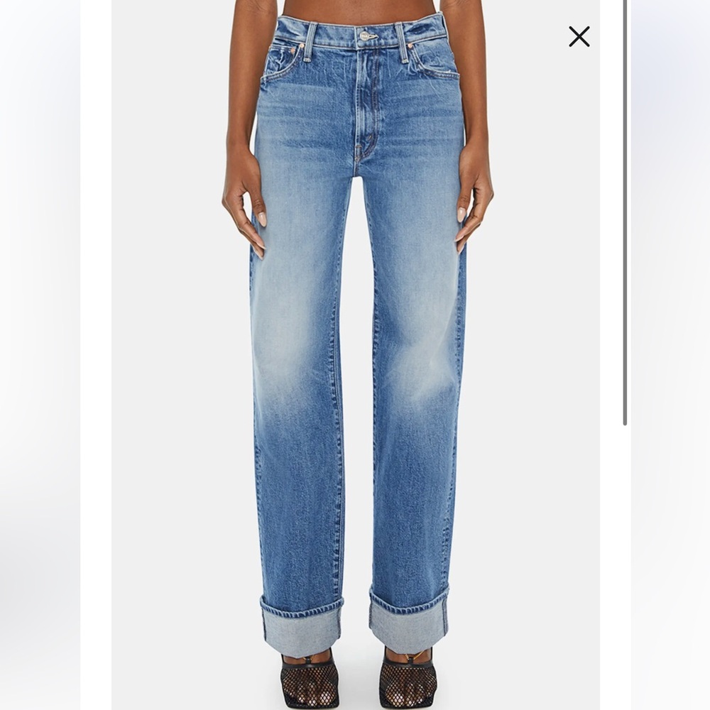 MOTHER The Dodger Skimp Cuff Jeans Music is the Medium Wide Leg